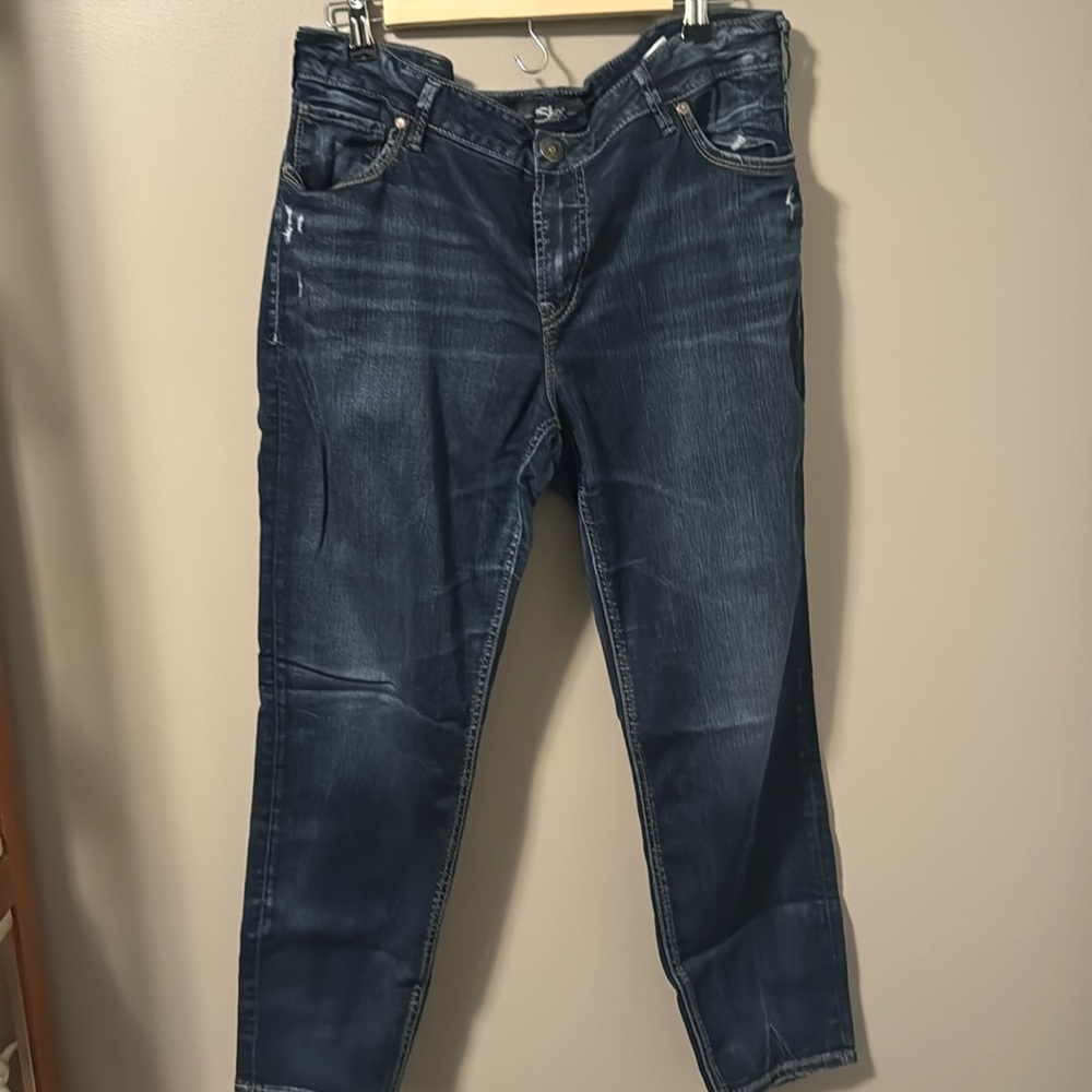 Silver Avery skinny ankle